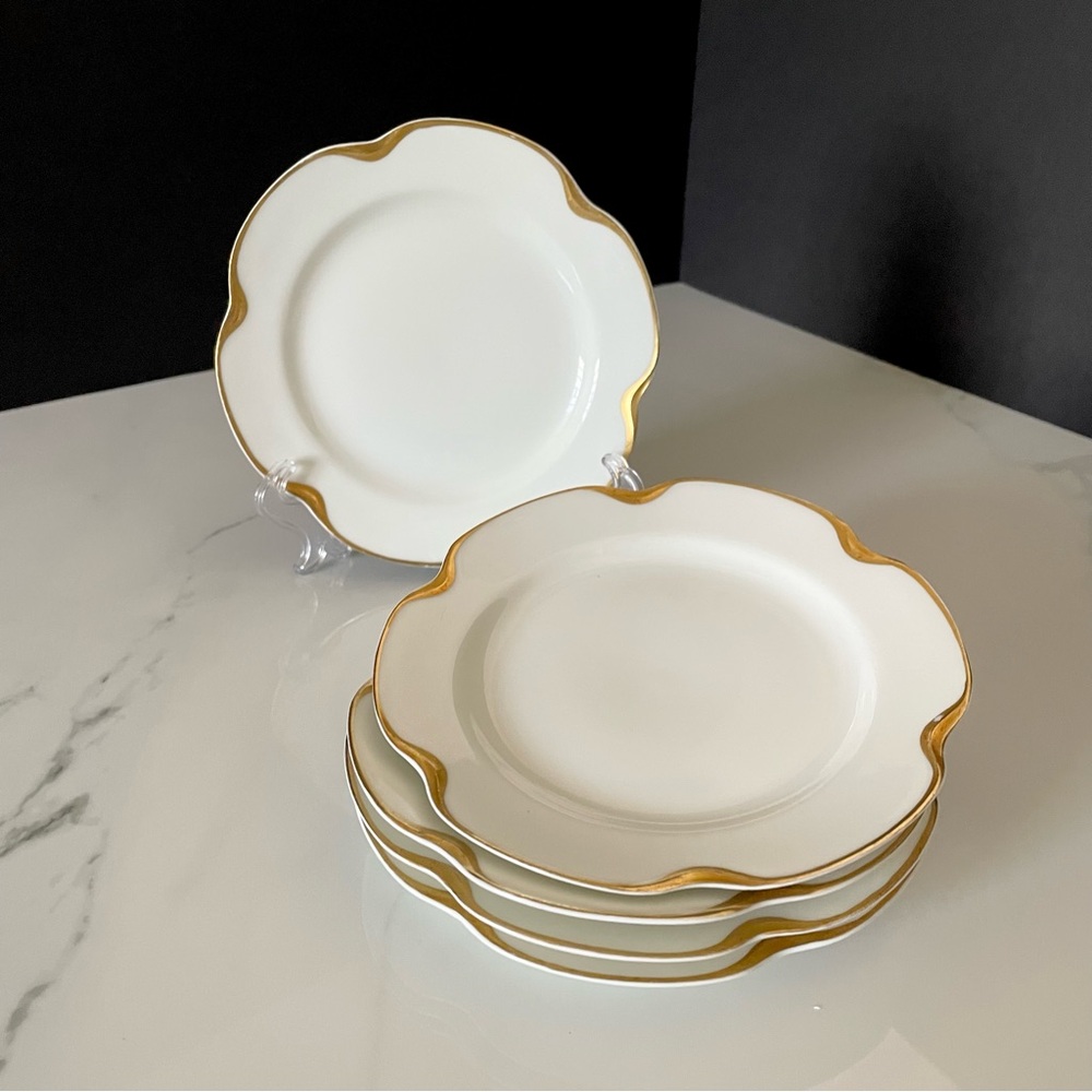 SET of 5 Bread Plates - Silver Anniversary Pattern - Haviland Limoges
